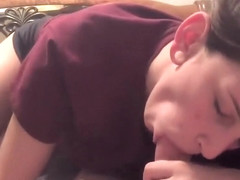 Cute brunette girlfriend fin...