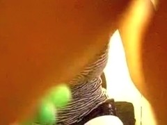 That legal age teenager is masturbating on her PC chair