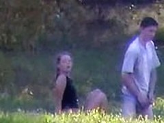 Spy sex in the grass