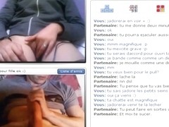 18yo french girl has cybersex with a stranger online and rubs her pussy