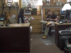Customers wife fucked by pervert pawnkeeper at the pawnshop