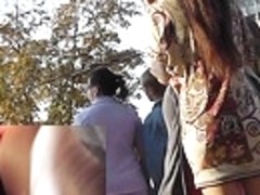 Breathtaking playgirl filmed with upskirt livecam