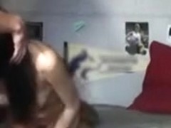 College tiny hotty in tag-team three-some