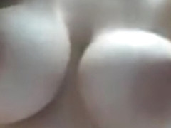 Big tit cam MILF rubs tits and pussy on webcam
