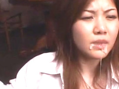 Exotic Japanese chick Akina Hara in Crazy Cunnilingus, Facial JAV scene