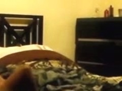 Dark girlfriend getting drilled on her daybed