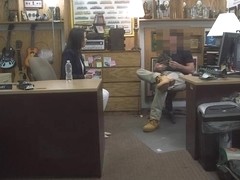 Hot wifey of a customer gets twat banged by nasty pawn man