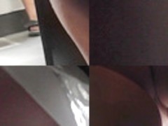 Hot g-string shot of blonde's butt in upskirt video