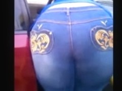 SSBBW HUGE ASS IN TIGHT JEANS AT THE CARWASH!