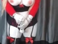 Bad Bunnie Magic Wand Vibrated to Cum!