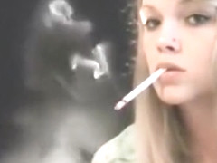 Beautiful blonde girl smoking her VS120s... Mika