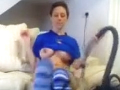 Woman Using Vacuum On Pussy