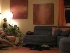 Cheating Blonde Housewife Riding Dick In Livingroom