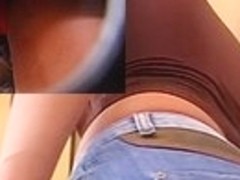 Hidden camera upskirt movie scene