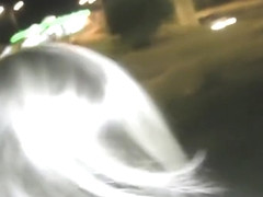 Blonde women gets fucked outside next to the road