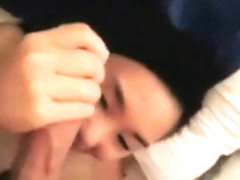 Asian Hottie Suckling Cock And Shaved Balls