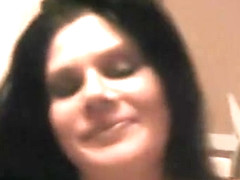 Fun at Home With Friends - Pretty Brunette Gives Her Friend a Great BJ