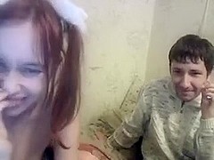 Taking two large dongs on webcam