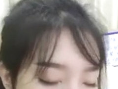 Cute Chinese camgirl toys herself on stream