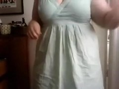 Mature and busty large marvelous mother non-professional lady on web camera playing with a sex toy