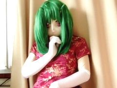 my kigurumi dressd in Cheongsam