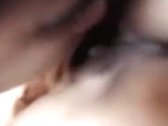 Cute latina girl gets her trimmed pussy eaten out, fingered and reverse cowgirl fucked in the bedr.