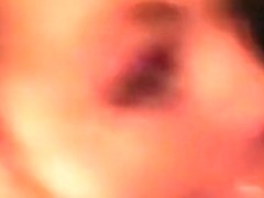 girl cockslaps her own face, gives a fucking awesome blowjob and gets a facial.