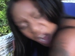 Black chick has wild sex with horny gangsta