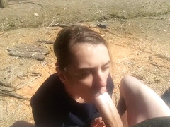 Blow job at the beach