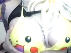 Horny big boobed fat chubby busty blonde