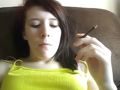 beautiful woman smoking more 120s