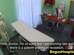 Real euro bent over and fucked by doctor