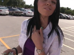 The Bang Bus crew picks up a beautiful Latina