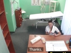 Euro nurse pussylicked and fucked by doctor