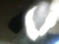 Jerking boyfriend's dark shlong