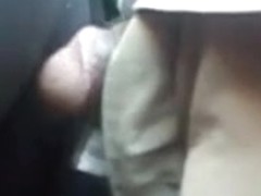 Teen in black leggings Encoxada by a black ding-dong