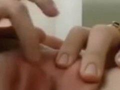 Homemade mature porn video with busty blonde masturbating