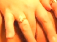 I pull my panties to the side and start my wild masturbation sessiobn