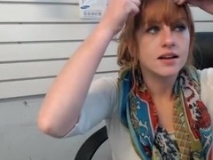My redhead secretary sucking dick
