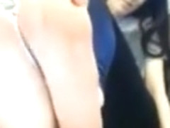 Long - haired girl with beautiful feet.