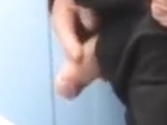 Spying on dad's cock through the cottage wall